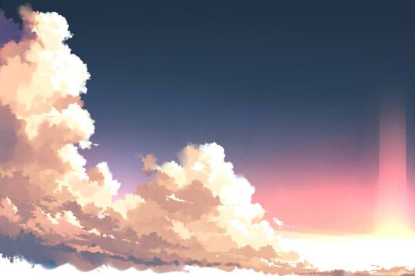 空 雲の描き方 ブラシの種類 塗り方 遠近感で簡単に上達する 夕焼け空 描き方